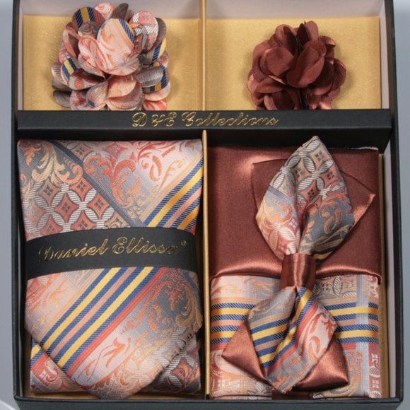Daniel Ellissa Copper Peach Bow & Neck Tie 6 Set
